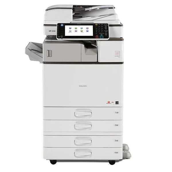 $52/Month Ricoh MP 2554 Black and white Laser Multifunction Copier Printer Finisher Stapler With Full Color 9" Tiltable LCD Control Panel - Perfect For Small And Medium Businesses