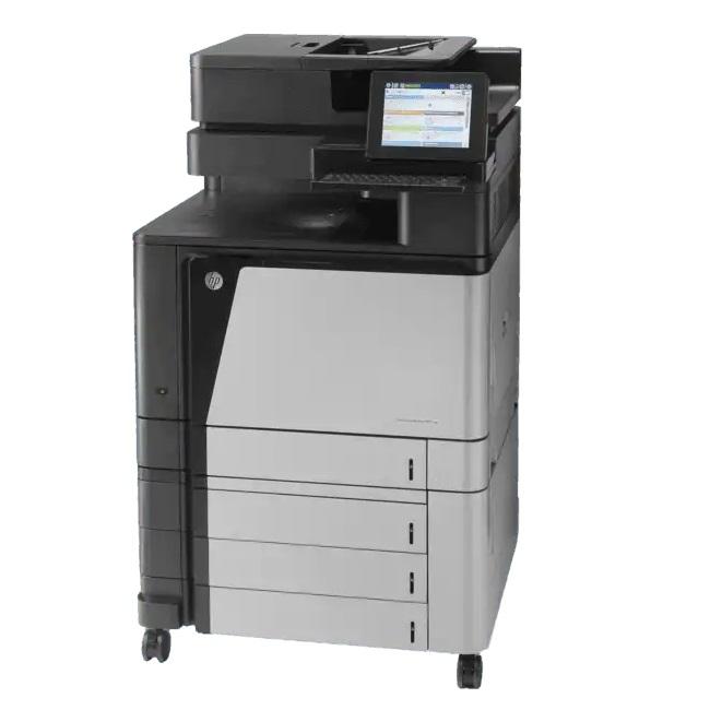 $59/Month VERY LOW COUNT LIKE NEW HP Color LaserJet Enterprise Flow M880 A3 Color Multifunction Laser Printer Copier Scanner, 11x17, Touch LCD, Keyboard For Office - Mississauga Copiers