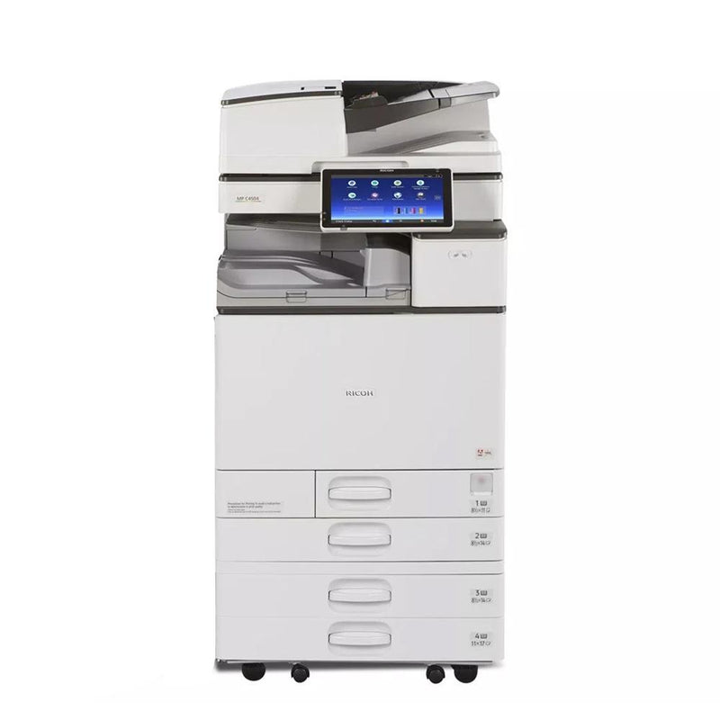 $67.43/month - Ricoh MP C4504 45PPM Colour Multifunction Office Laser Printer Copier Scanner, 11x17, 12x18, 300gsm, One-Pass Duplex, 180ipm - Mississauga Copiers