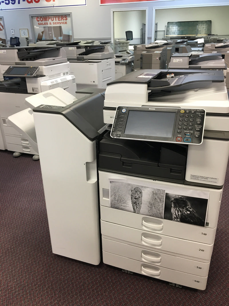 Absolute Toner ONLY $34.22/month Refurbished Ricoh MP 3053 Monochrome Printer Copier Color Scanner Copy Machine for sale Showroom Monochrome Copiers