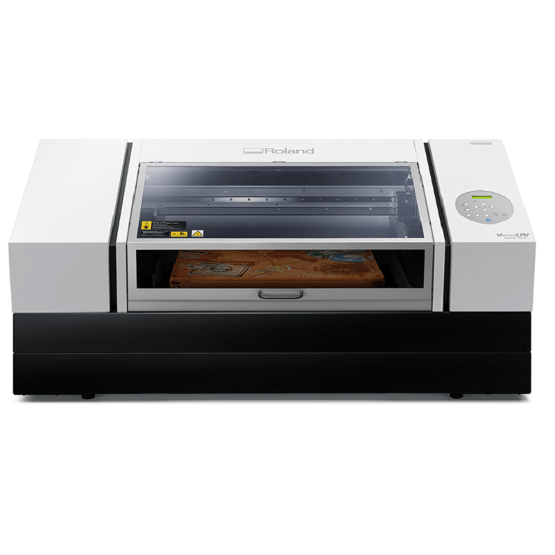 $735/Month Roland VersaUV LEF2 300D 30" 6 Inch Colors UV Benchtop Flatbed Printer With Free RotaryRack W/Optional Primer