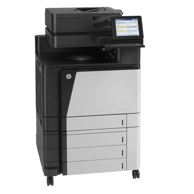 $59/Month VERY LOW COUNT LIKE NEW HP Color LaserJet Enterprise Flow M880 A3 Color Multifunction Laser Printer Copier Scanner, 11x17, Touch LCD, Keyboard For Office - Mississauga Copiers