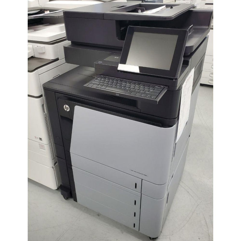 $59/Month VERY LOW COUNT LIKE NEW HP Color LaserJet Enterprise Flow M880 A3 Color Multifunction Laser Printer Copier Scanner, 11x17, Touch LCD, Keyboard For Office - Mississauga Copiers