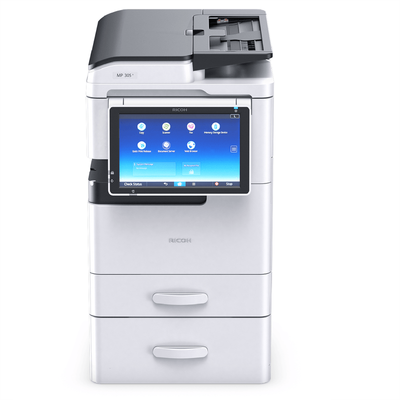 Ricoh MP 305+ SPF Desktop Commercial Monochrome B/W Multifunction Laser Printer Copier Scanner With Large LCD For Business - Mississauga Copiers