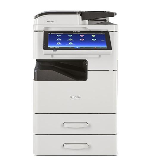 $18.50/Month Ricoh MP 305+SPF Black & White Multifunction Laser Printer Copier, Scanner, 2 trays, Desktop For Office - Mississauga Copiers