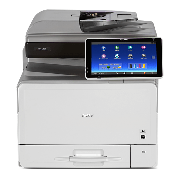 $29.95/Month Ricoh MP C306 Color Laser Multifunction Printer Copier Scanner, Facsimile With Large LCD Touch Screen For Business - Mississauga Copiers
