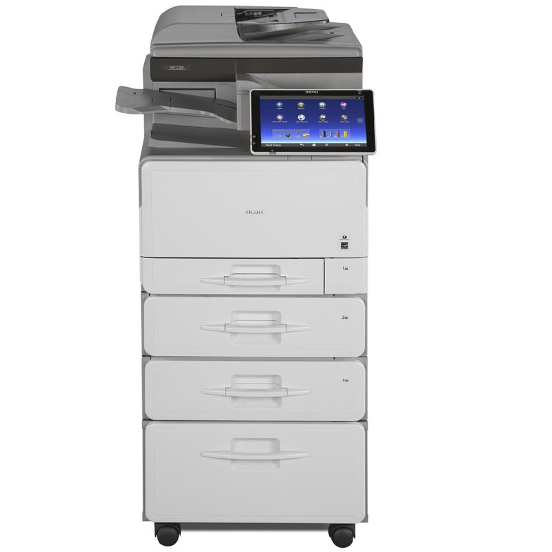 $35/Month Ricoh MP C306 Color Laser Multifunction Printer Copier Scanner With Large LCD Touch Screen For Office On Sale By Absolute Toner In Canada - Mississauga Copiers